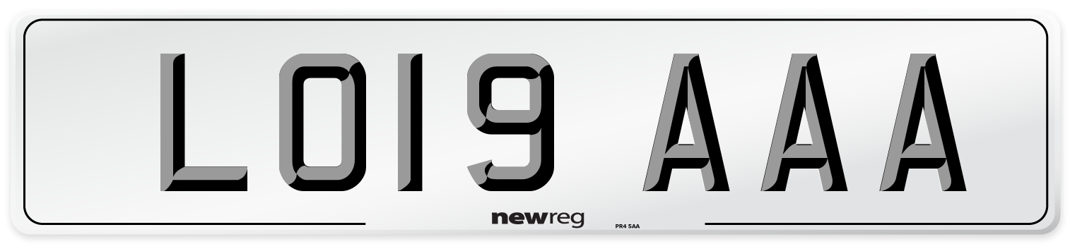 LO19 AAA Number Plate from New Reg
